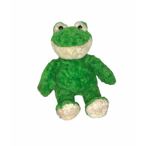 Build A Bear Friendly Frog 16" Plush Green Smiling Stuffed Animal BABW spring - Picture 1 of 9